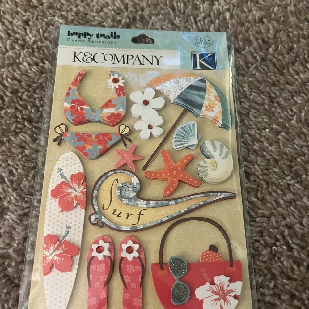 K&Company Beach Themed Stickers